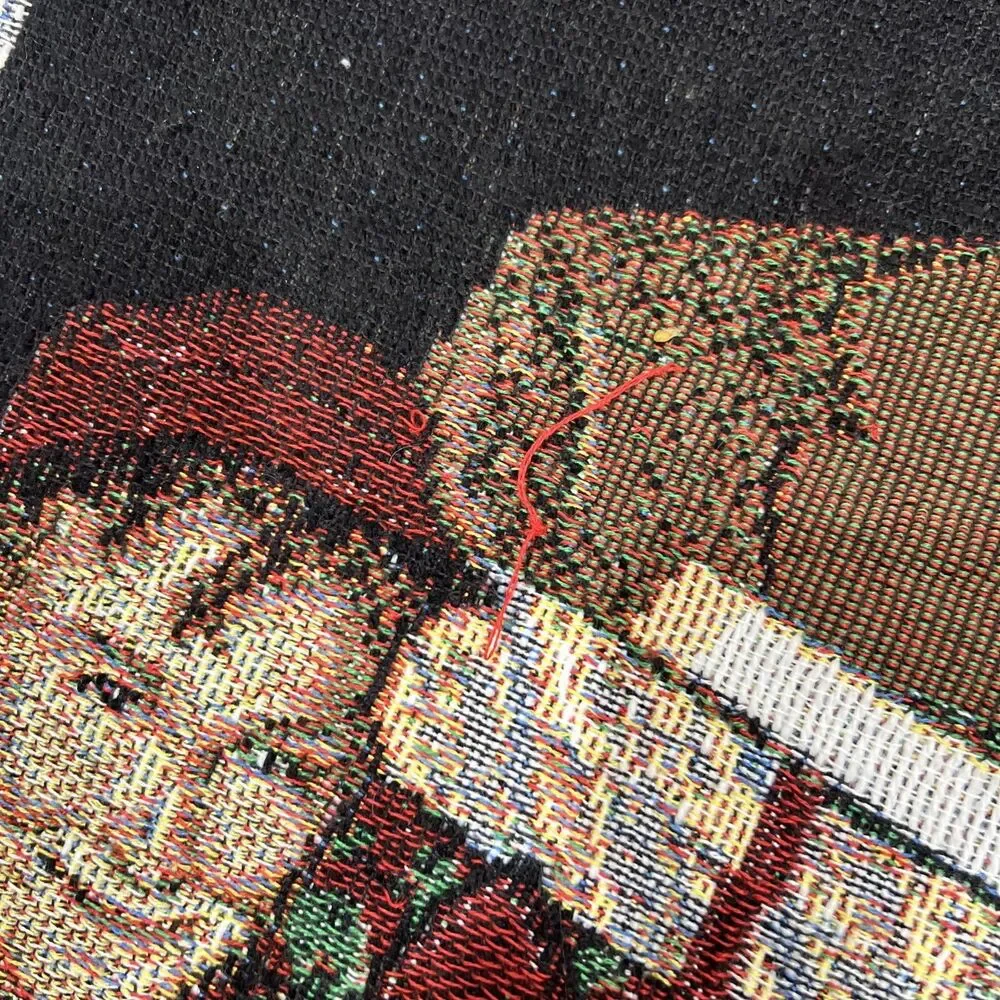 VTG Norman Rockwell Saturday Day Evening Post Merry Christmas, Grandma! Blanket